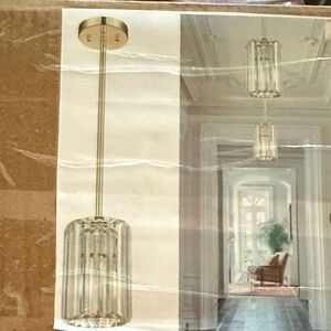 Elegant Gold and Glass Lantern Pendant